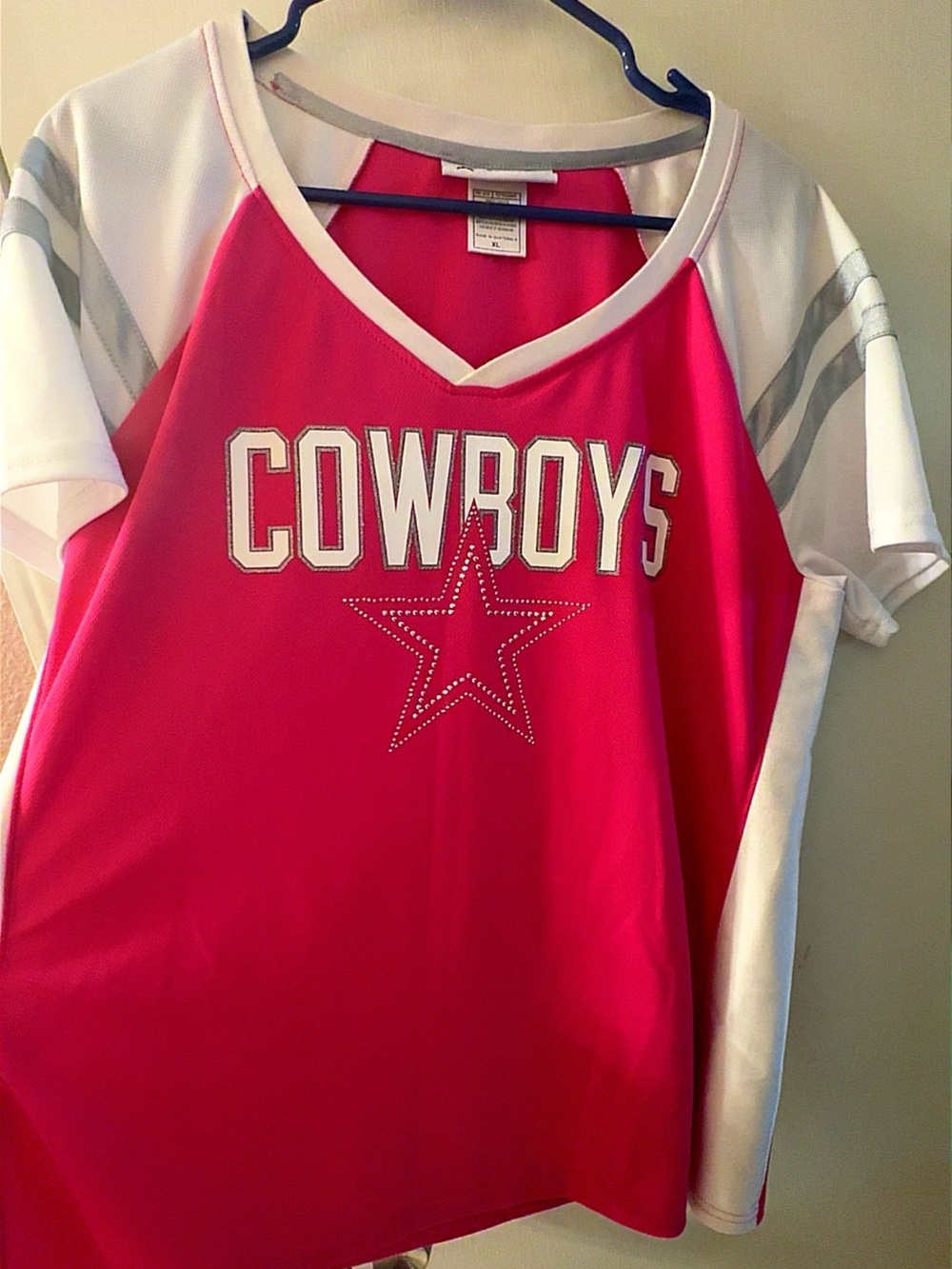 Dallas Cowboys Pink Rhinestone Jersey - Picture 3 of 4
